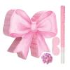 SHINEOFI Pink Bow Piata with Stick, Blindfold, And Confetti Decorative Ribbon Bow Piata for Girls' Birthday Parties, Weddings, And Baby Showers Decorations view 1