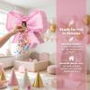 SHINEOFI Pink Bow Piata with Stick, Blindfold, And Confetti Decorative Ribbon Bow Piata for Girls' Birthday Parties, Weddings, And Baby Showers Decorations view 2