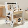 KQFCAZRE Wooden Infant Push Pusher Revolving Beads Infant Activity Center Pusher Sensory Learning for Young Children view 2