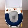 Pink Cat Toilet Seat Cover with Handle - Soft, Breathable, Washable Winter Cushion - Fully Enclosed Toilet Warmer for Home Bathroom Comfort view 4