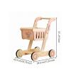 petsola Shopping Cart Pusher Pretend Play Push Cart Pusher and Sturdy for Young Children, Children view 2