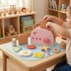 Wooden Bread Maker Toy Hand-Eye Coordination Wooden Pretend Cooking Set Realistic for Children , White view 2