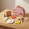 Wooden Bread Maker Toy Hand-Eye Coordination Wooden Pretend Cooking Set Realistic for Children , White view 4