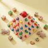 Gralara Pyramid Shape Sorter Hand-Eye Coordination Wooden Shape Sorter Screen Fun Geometric Insert Toy view 3