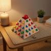 Gralara Pyramid Shape Sorter Hand-Eye Coordination Wooden Shape Sorter Screen Fun Geometric Insert Toy view 4