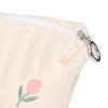 Ymiko Diaper Pouch Cotton Multifunctional Portable Stroller Bag Cute Embroidery Nappy Storage for Bottles and Toddler view 3