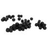 AKLOSIPY 50PCS Six Sided Dice, .6in Round Corner Plastic Dice Cubes for Board Games, DIY Sticker, Math Teaching, Party, (Black) view 2