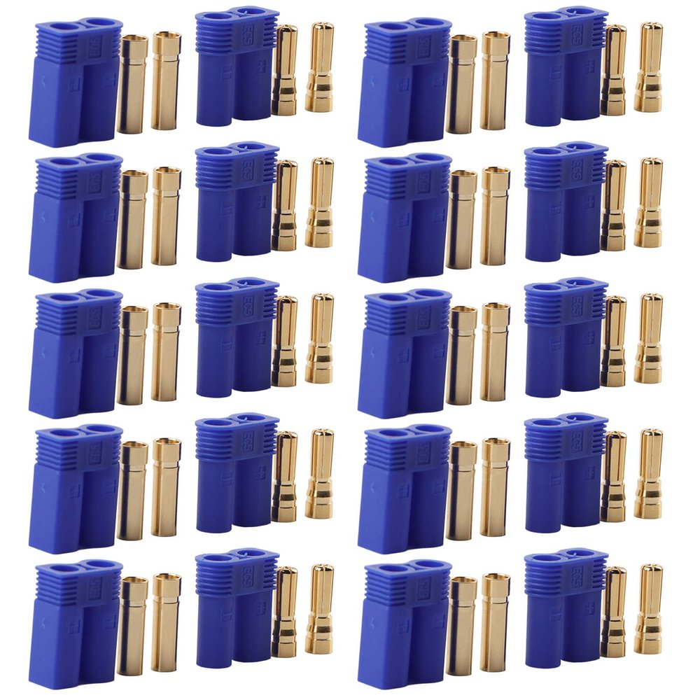 ViaGasaFamido EC5 Connector with PA and Copper Material 5.00mm Double Plugs Full Sheathed Socket Plug Assembly for Electronic Test Accessories