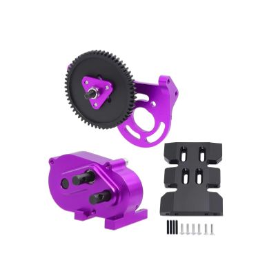RC Cars Models Compatible with SCX10 I II 90046 for Capra for TRX4 for LCG Prefixal Gearbox Front Motor Transmission with Drive Shaft for 1/10 RC Crawler(Purple)