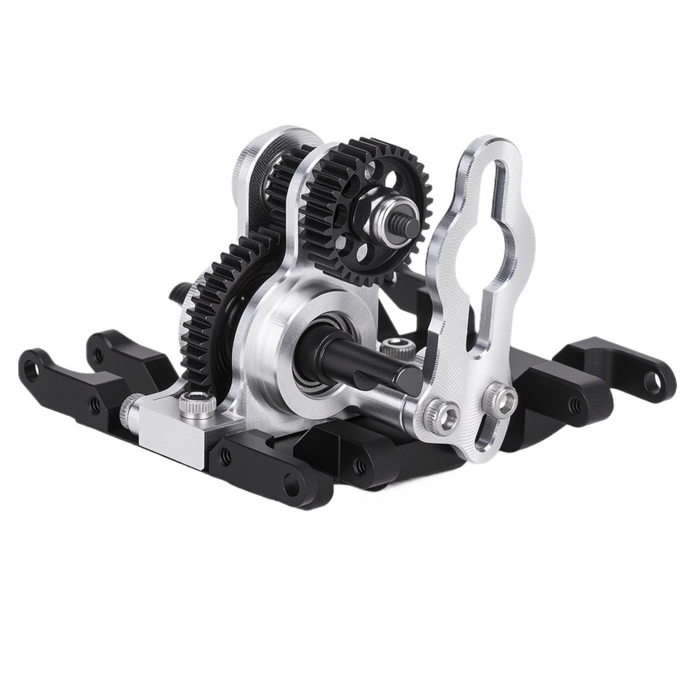 Ultralight Aluminum Micro Transmission with for De-lrin Skid for 1/24 RC Crawler SCX24 AX24 Compact COMP Chassis Rigs