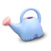 Acouto Elephant Shape Watering Can .5L, Cute Plastic Watering Kettle Gardening Toy for Kids, Blue (Blue) view 2