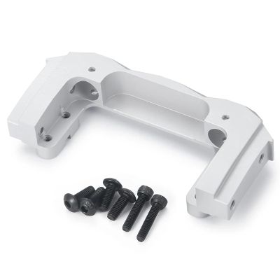RC Spare Part Compatible with SCX10 II 90046 90047 1/10 RC Car Upgrade Parts Accessories Metal Alloy Front Servo Mounting Bracket Holder(Silver)