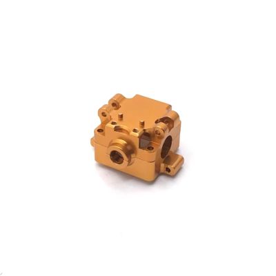 Rc Parts Compatible with WLtoys 284131 K969 K979 K989 K999 P929 P939 1/28 Remote Control Car Upgrade Parts Metal Front Rear Gearbox(Yellow)