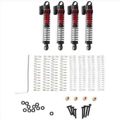 RC Car Shock Absorber for Axial for SCX24 AX24 1/24 KKZ 4Pcs 53Mm Metal Oil Shock Absorber Damper RC Crawler Car Upgrade Parts,Black