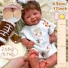 URMLHNRZ Open Mouth 17 Silicone Reborn Baby Girl Doll Hand Rooted Hair Gift for Kids (Tan,Girl) view 2