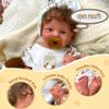 URMLHNRZ Open Mouth 17 Silicone Reborn Baby Girl Doll Hand Rooted Hair Gift for Kids (Tan,Girl) view 3
