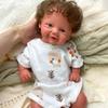 URMLHNRZ Open Mouth 17 Silicone Reborn Baby Girl Doll Hand Rooted Hair Gift for Kids (Tan,Girl) view 4