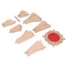 Chiyyak Diverse Set of Wooden Train Tracks for Kids, DIY Educational Expansion Pack with Beech Wood Material (Package C) view 3