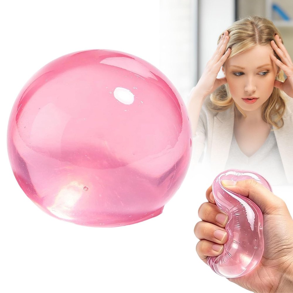 Coconut Oil Stress Ball, 2026 New Coconut Oil Squishy,Shapeable No Rebound Work Relaxation Desk Decor Stress Relief Ball,Portable Desk Anxiety Ornament(Pink-02)