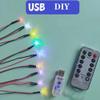 SGSLT Dollhouse Miniature LED Lights with Remote Control, USB Powered, Multicolor, 9 Piece Set view 2