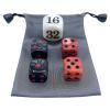 22mm Doubling Cube 4Pcs 16mm Dice + Marbleized Resin Backgammon Pearl Dice Set with Storage Bag Gaming Accessories for Backgammon Lovers view 1