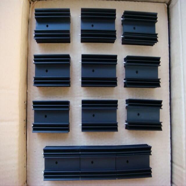 12 Pcs Black Anodized Aluminum Heat Sinks 2.5 Inch Tall with Mounting Studs