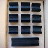 12 Pcs Black Anodized Aluminum Heat Sinks 2.5 Inch Tall with Mounting Studs view 1
