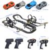 Slot Car Race Track Sets for Kids Ages 6+ | Electric Powered Racing Set | Electric Remote Control Track Car High Speed Showdown Birthday Gifts for Boys Kids Ages 6+(US Fast Arrival) Black view 2
