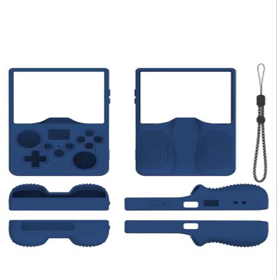 Case for R36MAX2 Retro Handheld Game Console,UHFOUWYU Skin-Friendly Anti-Slip Anti-Dust Shockproof Design,Blue.