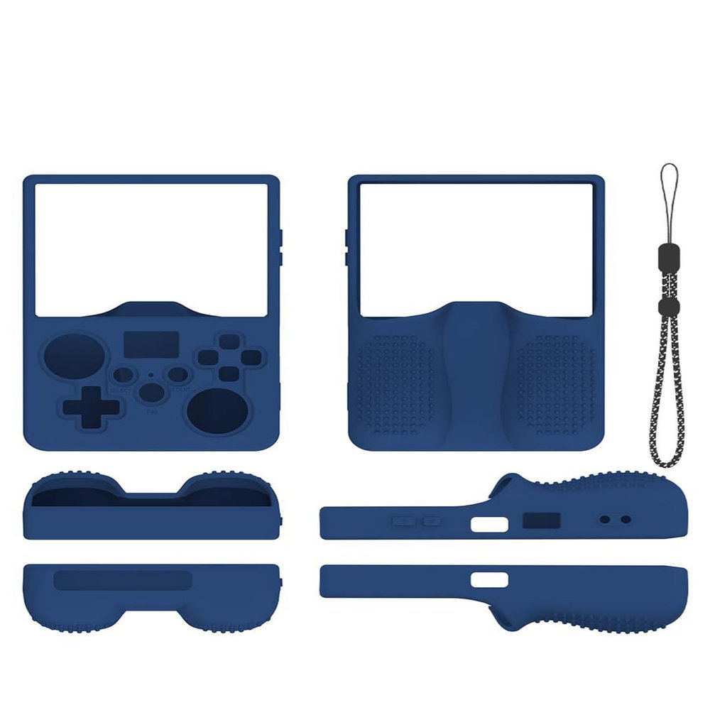 Case for R36MAX2 Retro Handheld Game Console,UHFOUWYU Skin-Friendly Anti-Slip Anti-Dust Shockproof Design,Blue.