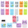 Cute Pencil Erasers for Kids, 6 Pack with Roller Clean Up Function, Fun Kawaii School Supplies for Boys and Girls, Drawing Eraser Set(Sze24b) view 2