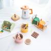FytStycale Wooden Tea Party Set Perforated Plaything Social Skills view 4