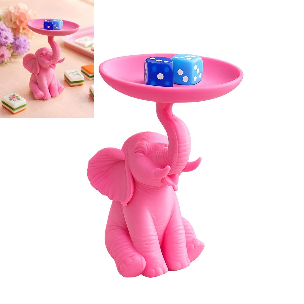 liwupro Mahjong Dice Holder Tray, American Mahjong Table Accessory, Portable Dice Holder and Board Game Accessories, Decorative Small Trinket Jewelry Bowl (Style 1)