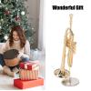 Chiyyak Miniature Dollhouse Template in the Shape of Trombone, Vivid Appearance, Portable Design for Music Room Decoration, 7.7 Inch, Gold view 3
