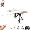Rc Paper Airplane Kit with Gyro Stabilizer, DIY Electric Remote Control Plane with Dual Propellers, Lightweight Foldable Flying Glider Tool, Micro Fixed Wing Drone for Hobbyists Beginner (1PCS) view 1