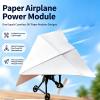 Rc Paper Airplane Kit with Gyro Stabilizer, DIY Electric Remote Control Plane with Dual Propellers, Lightweight Foldable Flying Glider Tool, Micro Fixed Wing Drone for Hobbyists Beginner (1PCS) view 2