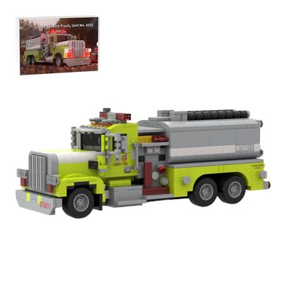 XMalNexity Retro Fire Truck Building Blocks Set, 1065 Pcs Vintage Firefighter Vehicle Model Kit, Classic Firefighting Truck Construction Set, Collectible Display Model for Adults
