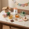 KiBcsLic Wooden Tea Party Set Pastel Plaything Social Skills view 2