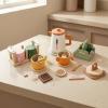 petsola Wooden Tea Party Set Painted Plaything Social Skills view 3