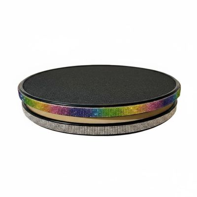 EHJRE Board Balance Rotator Turn Equipment Board Wood Construction Suitable for Dance Practice Gym Training Skating Skills Home Fitness , Colorful Diamond Style Diameter 28.5cm Beginner Two-Foot Version