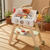 Jinhxofs Wooden Barbecue Grill Playset Educational Children's Wooden Grill Smooth Edges view 2