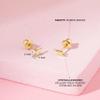 In Season Jewelry Yellow Gold Plated Polished Lightening Bolt Girl Earrings view 4