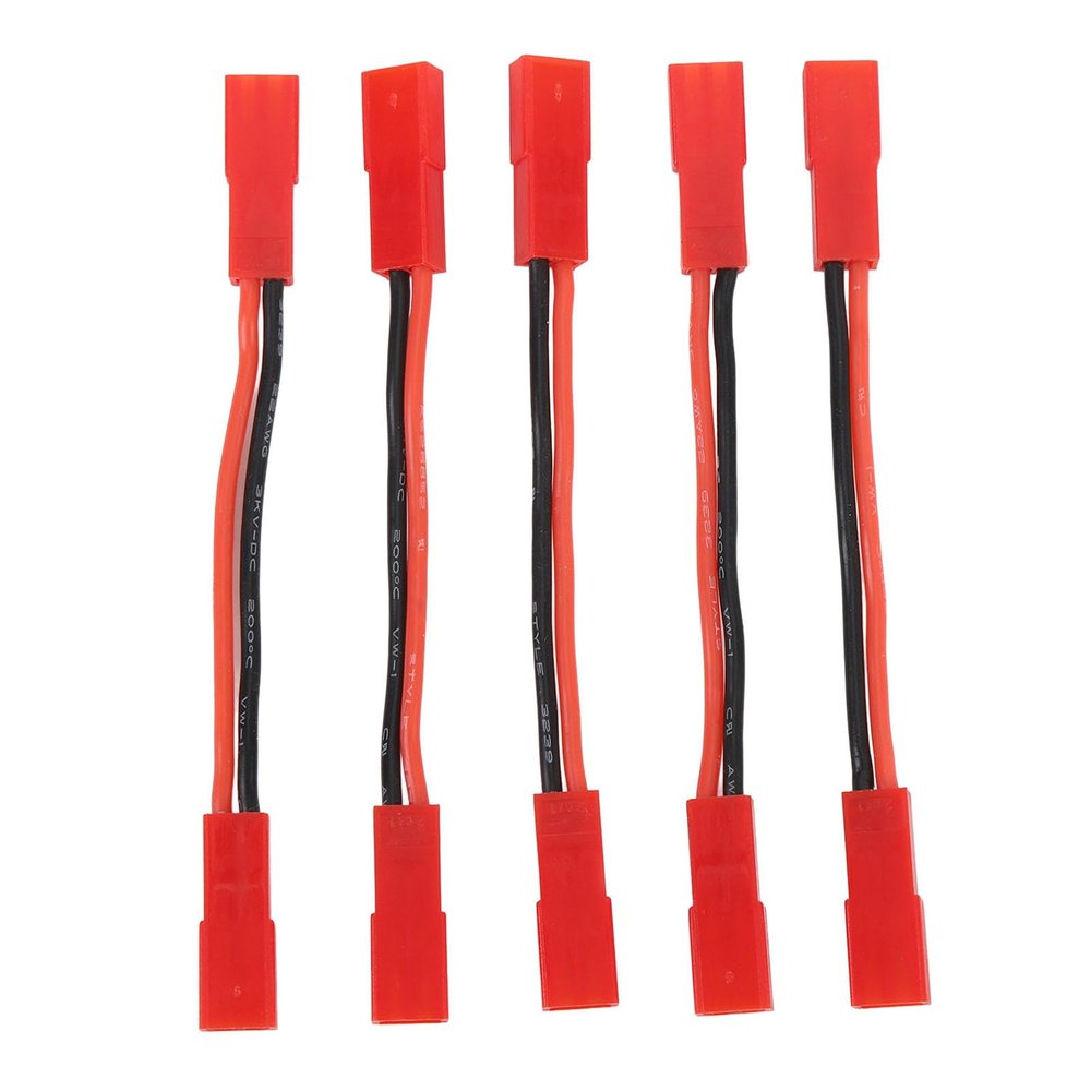 Chiyyak 5 Pack ESC RC Motor Conversion Cable - Durable Adapter for Remote Control Lovers - Plastic and Copper Material - JST Female to JST Female Connector for One