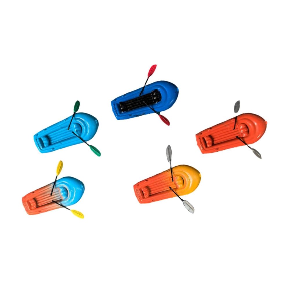 JCRBILW 5 Pieces 1:64 Kayak with Paddles Model Simulated Decor