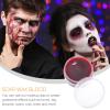 TOVINANNA 4pcs Halloween Wound Wax Blood Set Special Effect Scar Makeup Tools with Fake Blood Gel and Sponge for Stage Performance and Haunted House, 60g view 4