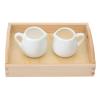 lstyty Montessori Basic Pouring Set, Small Ceramic Pitchers with Wooden Tray, Toddler Practical Life Activity Toy view 1
