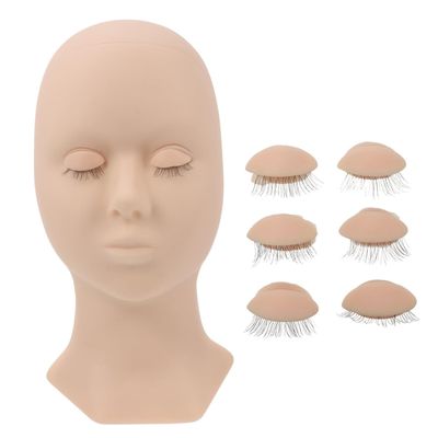 ROPCVAX Mannequin Head for Eyelash Extension Practice Realistic Texture Easy to Move Multi Makeup Facial Massage