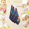 Sletend Colorful Flying Bald Eagle Baby Msulin Washcloths Newborn Face Towel Baby Muslin Burp Cloths 5 Pack Soft Absorbent Natural Cotton Wash Towel 11.8"X11.8", Shower Gift and Essential view 4
