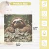 Sletend Newborn Face Towel Sloth Money Dollar Baby Washcloths 11.8"X11.8" Soft Cotton Infants Girls Boys Muslin Burp Cloths 3 Pack view 2