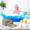 Sletend Newborn Face Towel Sloth Money Dollar Baby Washcloths 11.8"X11.8" Soft Cotton Infants Girls Boys Muslin Burp Cloths 3 Pack view 3